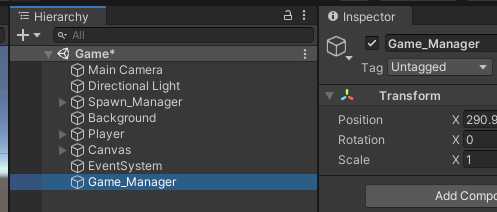 New empty Game_Manager

